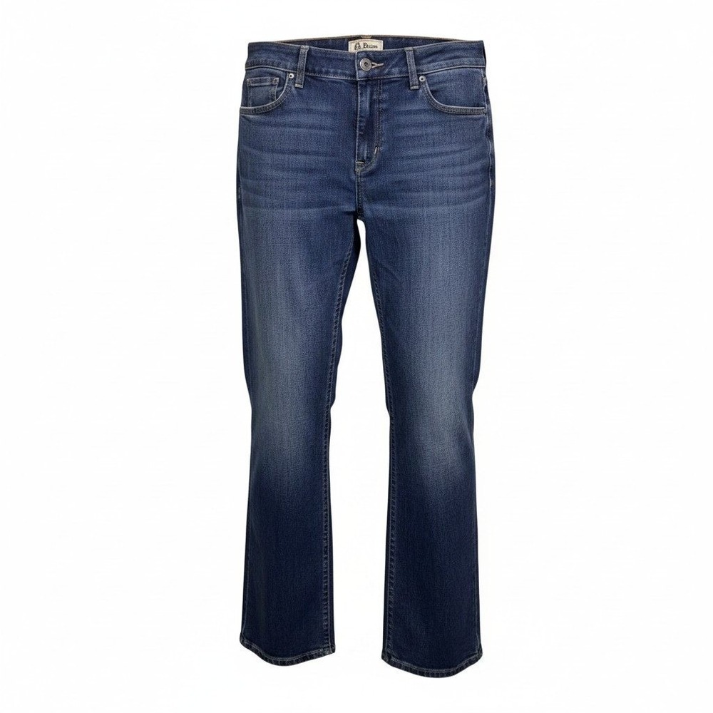 LL Bean Favorite Fit Curvy Jeans 12 Straight Leg Denim Classic Mom Coastal